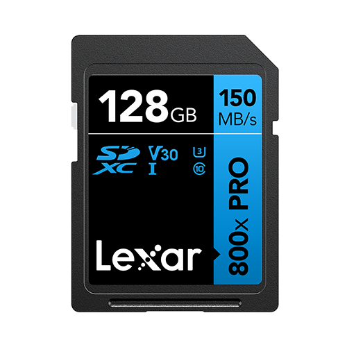 Lexar High Performance 800x Pro 128GB SDXC UHS-I U3 SD Card For Camera