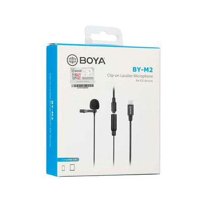 Boya BY-M2 Clip on Lavalier Microphone For iPhone, iOS Devices