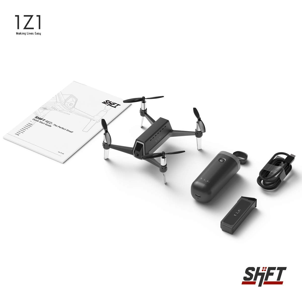 SHIFT IZI Nano Mini Drone Camera with 5MP FHD 1080P Video Recording Patented 3D-Sensing Controller Autonomous, Follow Me Mode, 13 Mins Fly time