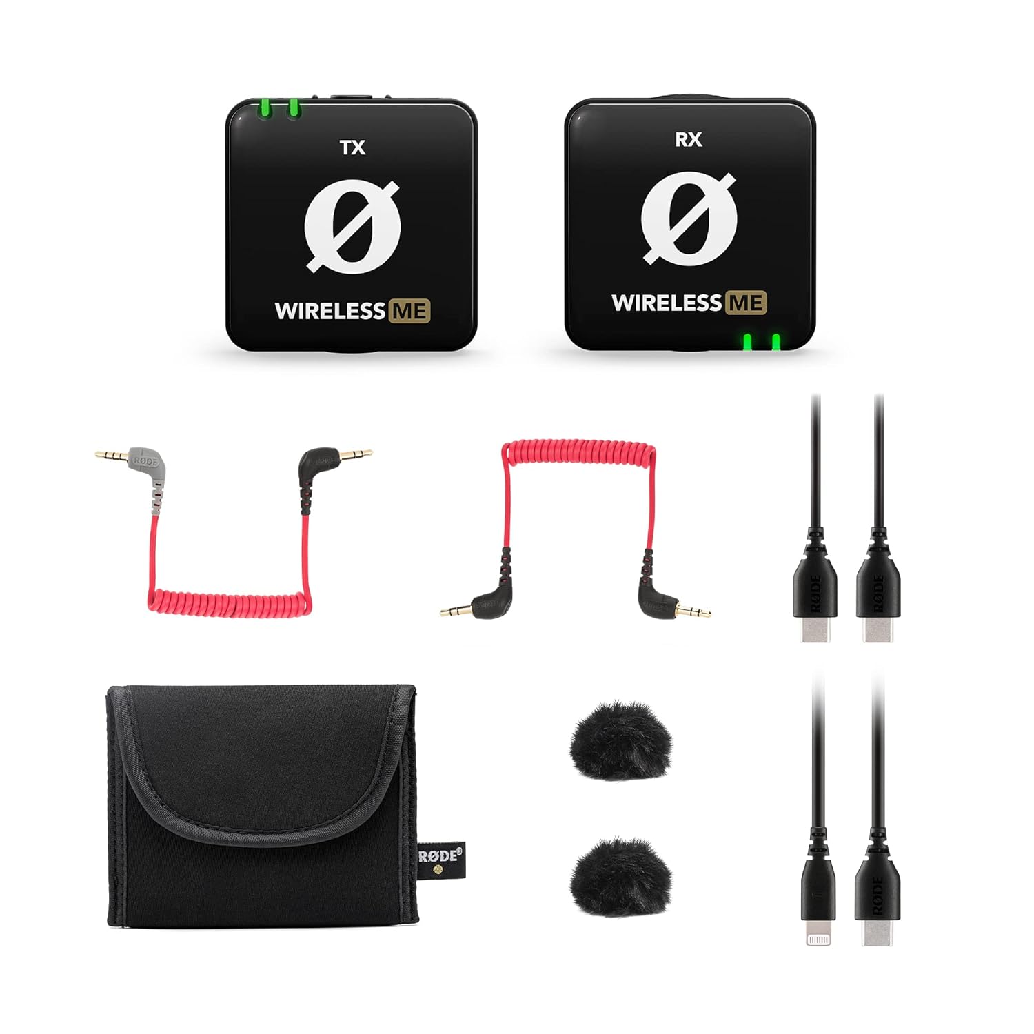 Rode Wireless Me Single  Ultra-Compact Wireless Microphone System with Built-in Microphones, Gain Assist Technology and 100 M Range for Filmmaking, Interviews and Content Creation