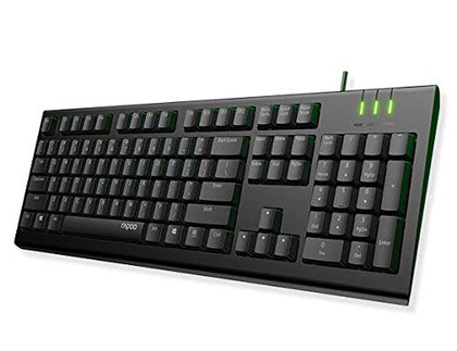 Rapoo NK1800 Wired Keyboard USB Spill Resistance