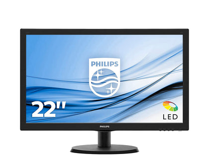 Philips 223V5LHSB2/94 Smart Control Lite LCD Monitor LED Backlights 21.5
