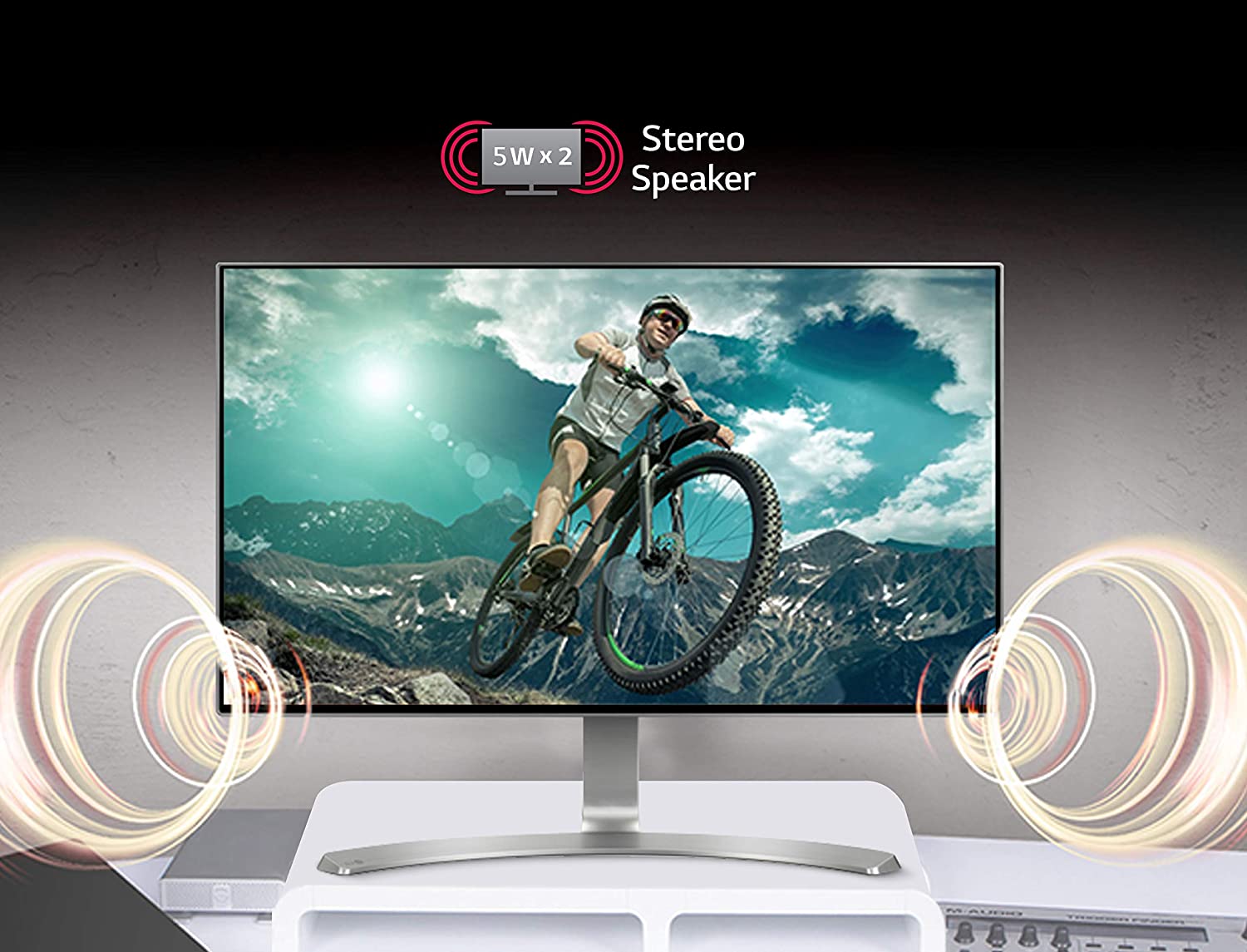 LG 24MP88HV 4 Sided Borderless LED IPS Panel With VGA,HDMI Built in Speakers 23.8