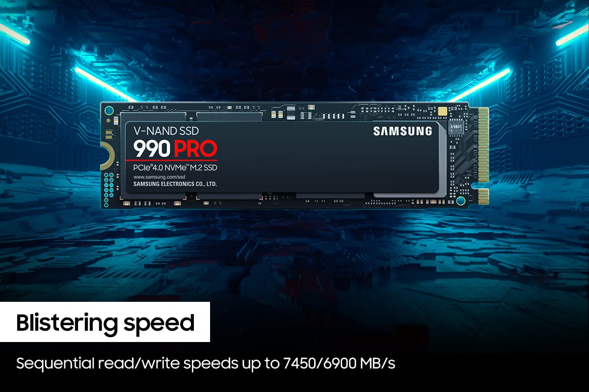 Samsung 990 Pro 2TB NVMe M.2 PCIe 4.0 SSD Internal Solid State Drive F –