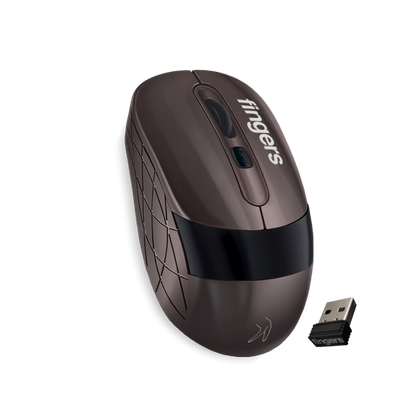 Fingers AeroGrip Wireless Mouse With 2.4GHz USB Receiver