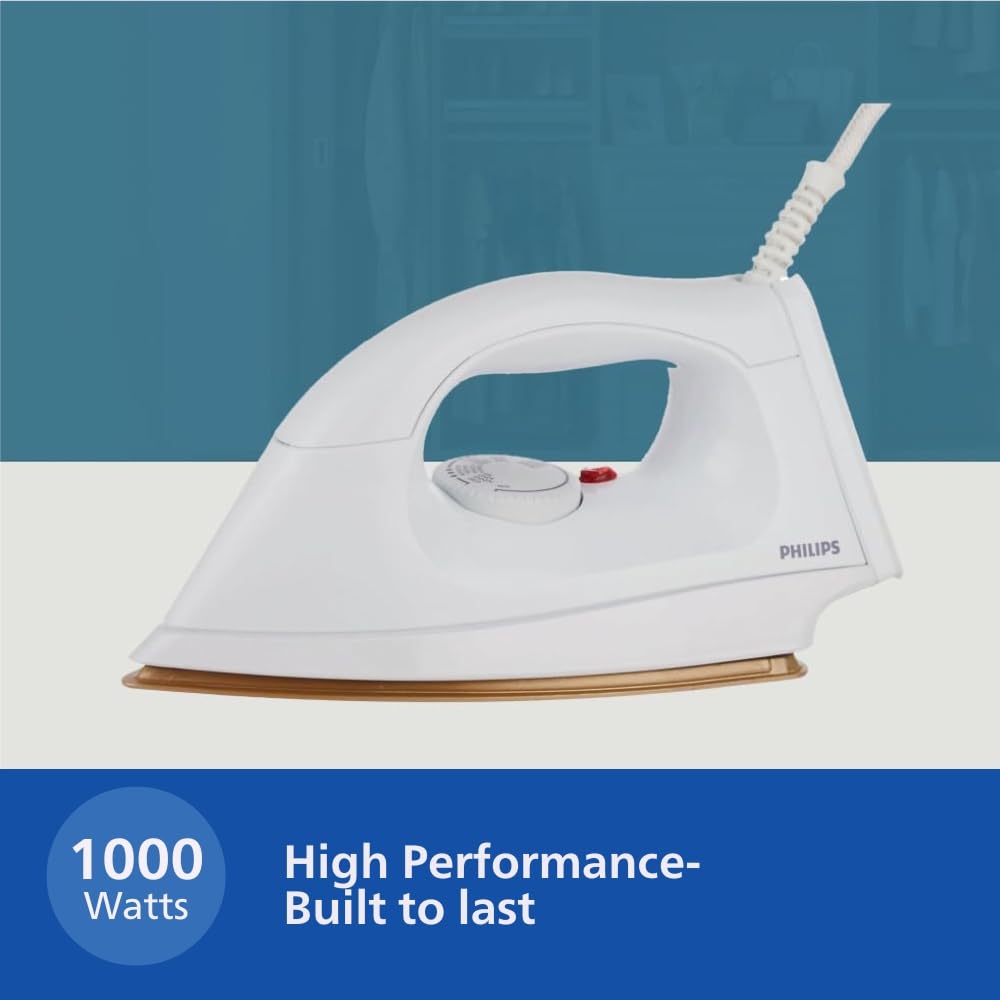 Philips HI114 1000-Watt Dry Iron (World no. 1 Ironing Brand) with uniq ...
