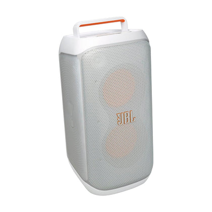 JBL Partybox 120 Wireless Bluetooth 160W Party Speaker, AI Sound Boost, Futuristic Light Show, Upto 12Hrs Playtime,Multispeaker Connection by Auracast, Guitar & Mic Input, Splashproof (White)