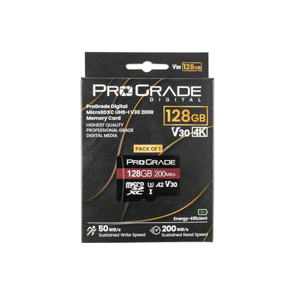 ProGrade Digital 128GB MicroSDXC UHS-1 V30 Memory Card-PGMSD128GBSPNA