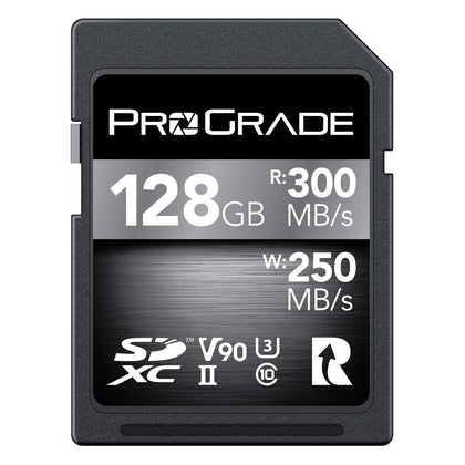 ProGrade Digital SDXC UHS-II V90 Memory Card (128GB), Silver, (Secure-Digital-Cards)
