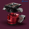 Leofoto LY-224C+LH-25 Mr. Y Series, Y Shaped Center Column CNC, Carbon Fiber Tripod Tubes-Red