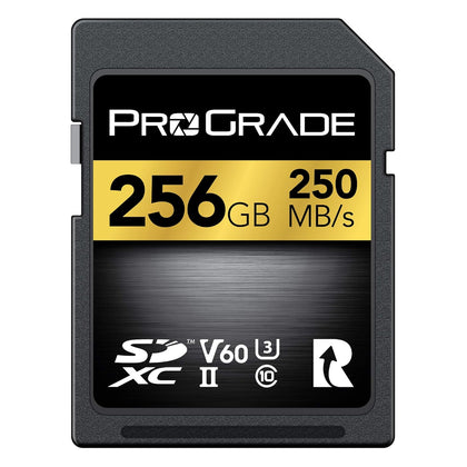 ProGrade Digital SDXC UHS-II V60 Memory Card (256GB), Gold, (Secure-Digital-Cards)