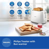 Philips Daily Collection HD2582/00 830-Watt 2-Slice Pop-up Toaster (White)