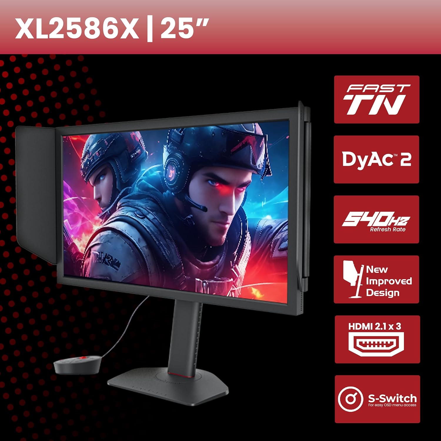 BenQ ZOWIE XL2586X Full HD Fast TN 0.5ms Gaming Monitor for