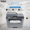 Brother MFC L2701D Auto Duplex Multifunction (Print, Scan, Copy, Fax) Laser Printer With 30 PPM Print Speed, Automatic Document Feeder, 2 in 1 ID Copy Button, 2-line LCD Display, 250 Sheets Paper Tray