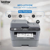 Brother MFC L2701DW WiFi Auto Duplex Laser Printer with 30 PPM Print Speed, Multifunction Print Scan Copy Fax, Automatic Document Feeder, 2 in 1 ID Copy Button, 2-line LCD Display, 250 Sheets Tray