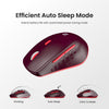 Portronics Toad 32 Wireless Mouse with 6 Buttons, 2.4 GHz Connectivity, 10m Working Range, Ergonomic Design, Adjustable Optical DPI, Auto Power Saving, for Laptop & PC (Red)