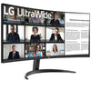 LG 34 Inches 21:9 Curved Ultra Wide Monitor, WQHD (3440 x 1440 Pixels), sRGB 99%(Typ), HDR 10, Dual Controller, PBP, Flicker Safe, Smart Energy Saving, HDMI, DP, Head Phone Out,Tilt, Black, 34WR50QK