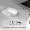 Portronics Toad 35 Wireless Mouse with 2.4 GHz Wireless, Adjustable Sensitivity, USB Receiver, Ergonomic Design, for Laptops, Desktops PC, Mac (White)