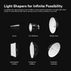 Godox QT400IIIM Studio Flash, Godox 2.4G Wireless Control, 40W Modeling Lamp, 1/8000s HSS Strobe Monolight Compatible with Bowens Mount for Studio, Shooting, Location and Portrait Photography