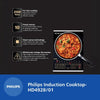 Philips Viva Collection HD4938/01 2100-Watt Glass Induction Cooktop With Sensor Touch & Full Crystal Glass (Black)