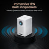 Portronics Beem 500 Smart Projector with 8K Support & 1080p FHD Native, 6700 Lumens, Auto Focus & Keystoning, Bluetooth, Wi-fi, 16W Speaker (White)