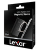 Lexar Magnetic Sleeve for SL500 Portable SSD, Magnetic Attachment for iPhone & Mac, Shockproof Rubber Protective Sleeve, Black