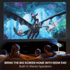 Portronics BEEM 540 4K Ultra HD Support, Home Projector, 4000 Lumens, Wi-Fi, Bluetooth, Auto-Focus, Auto Keystone, Streaming Apps, Adjustable Stand, Wall Mount, 720p Native, HD Theater Display, White