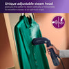 PHILIPS Handheld Garment Steamer for Clothes - No Burn Guarantee, Vertical and Horizontal Steaming with unique adjustable head, 1500 Watt Quick Heat Up, up to 28g/min steam (Deep Azur) STH7020/20