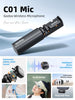 GODOX C01 Kit2 Wireless Lavalier Microphone for iPhone 15/16/17 & Android, 54H Use, USB C, Intelligent Noise Reduction, 48kHz/24bit & 200m Range for Vlogging, YouTube (2TX + 1USB-C RX + Charging Case)