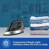 PHILIPS Stainless_Steel Heavyweight Dry Iron Gc181/8-1000 Watts Power, Black Non-Stick Soleplate, Ergonomic Grip
