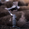IZI GO-X Smartphone Handheld Gimbal Stabilizer, 3-Axis, OLED Display, LED Fill Light, Wireless Charge Pad, Android, iPhone, Live Video, Shot Guide, Smart AI Track, Portable Gimbal