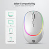 Portronics Toad IV Bluetooth Mouse with 2.4 GHz Wireless (Dual Connectivity), Rechargeable, Connect up to 3 Devices, RGB Lights, Adjustable Optical DPI, for Laptop, PC, Tablet, Smartphone (White)