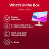 Lenovo L27-4C| 27 Inch (68.58 cm) Ultraslim Monitor, FHD 1920x1080, IPS, 144Hz, 99% sRGB, 1ms, 2x3W Speakers, Dual HDMI, Display Port, Audio port, AMD FreeSync,Eyesafe, Bezel-Less, VESA mount, Grey