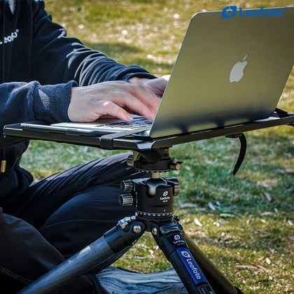 Leofoto LCH-2 16 inch Laptop / Projector Tray / Combined with Tripod 3/8 inch &1/4 inch Mounting Sockets / Arca Swiss Dovetail Panning Base