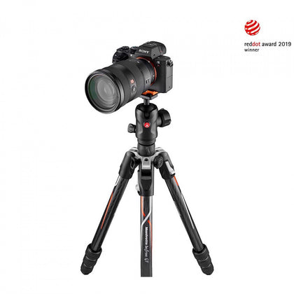 Manfrotto Befree GT Carbon Fiber Travel Tripod with 496 Center Ball Head, Twist MKBFRTC4GTA-BH