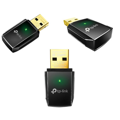 TP-Link Archer T2U AC600 USB 2.0, 433 Mbps WiFi Wi-Fi Speed Wireless Dual Band USB Adapter for PC, Desktop, Laptop and Tablet (Supports Windows XP/7/8/8.1/10/11, Mac OS 10.15 and Earlier, Linux, Black