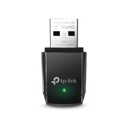 TP-Link AC1300 USB WiFi Adapter(Archer T3U)-2.4G/5G Dual Band Mini Wireless Network Adapter for Pc Desktop,Mu-Mimo Wi-Fi Dongle,USB 3.0,Supports Windows 11,10,8.1,8,7,Xp/Mac Os 10.15&Earlier,Black