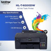 Brother HL-T4000DW A3 Inktank Refill Colour Printer with Wi-Fi and Auto Duplex Printing, Black