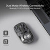Portronics Toad 8 Transparent Wireless Bluetooth Mouse with Dual Wireless (BT + 2.4 GHz), Rechargeable Battery, Noise-Free Clicking, Show/Hide Desktop, Multi-Device Pair, Adjust Sensitivity (Purple)