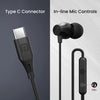 Portronics Conch Beat C in Ear Wired Earphone with Mic Type C Jack