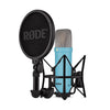 Rode Nt1 Signature Series Large-Diaphragm Condenser Microphone with Shock Mount, Pop Filter and XLR Cable for Music Production, Vocal Recording, Streaming and Podcasting-Blue
