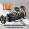 Portronics 15W Breeze 7 Wireless Bluetooth Speaker with Rotational Volume Control, Upto 6 Hours Playtime, Bluetooth 5.4V, Passive Bass Radiator, TWS Mode, RGB LED Lights, Type C Charging(Black)
