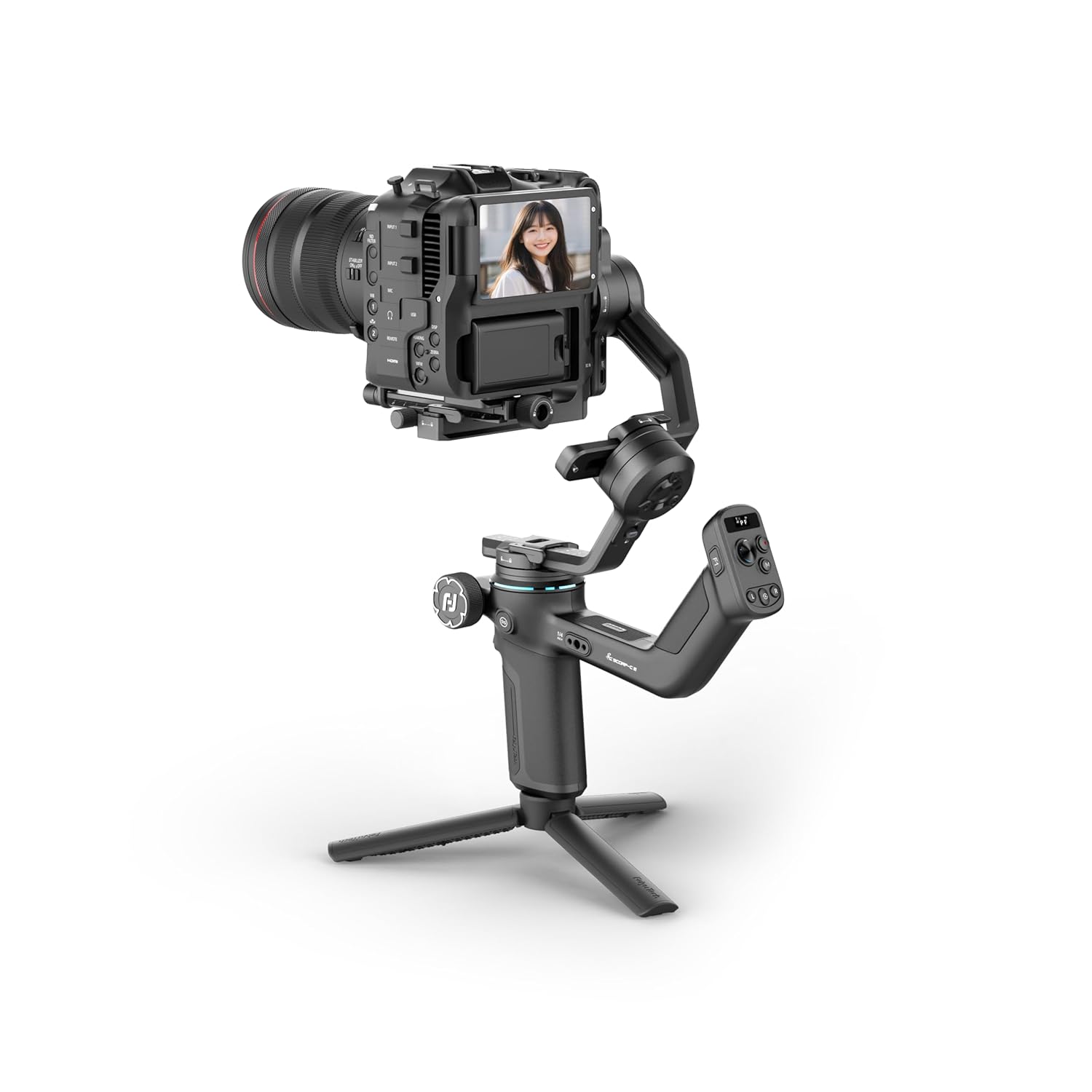 FeiyuTech SCORP-C2 Gimbal Stabilizer DSLR and Mirrorless Camera, Camera Gimbal with Built-in AI Tracking, Native Vertical Shooting,