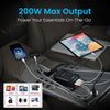 Portronics Car Power III Pro 200W Car Power Inverter with Universal AC Socket, 65W Type-C PD, 30W Type-C PD, Dual 18W USB, Real-Time Voltage Display, 12V Car Plug, Compatible with Laptops & Phones
