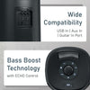 Portronics Dash 14 120W Party Speaker with Wireless Karaoke Mic, 4 Hours Playtime, Bass Boost Technology, RGB LED Lights, Dual Bass Driver, BT V5.3, USB/AUX in, Type C Charging(Black)