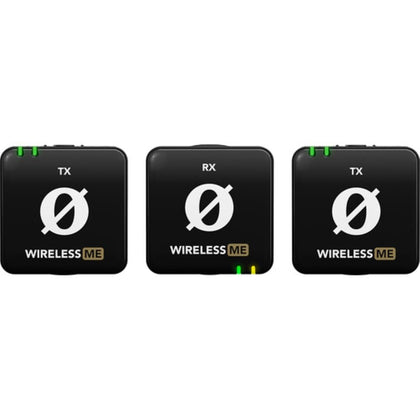 Rode Wireless Me Dual Set Ultra-Compact Wireless Microphone System with Built-in Microphones, Gainassist Technology and 100M Range for Filmmaking, Interviews and Content Creation(Black)