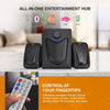 FINGERS Eleganx 2.1 Multimedia Speaker (Wood Encased Subwoofer | 15W Powerful Bass | Bluetooth, AUX, FM Radio, USB | Remote Control Bundled) ? Classic Black