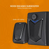 FINGERS Eleganx 2.1 Multimedia Speaker (Wood Encased Subwoofer | 15W Powerful Bass | Bluetooth, AUX, FM Radio, USB | Remote Control Bundled) ? Classic Black