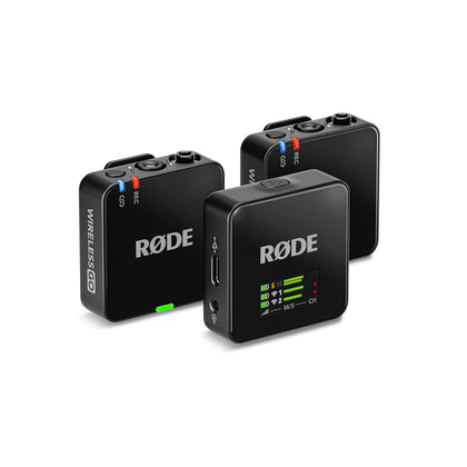 Rode Wireless GO (Gen 3) – Compact Wireless Mic – Pristine Audio, 32-bit Float Recording, Automatic Level Control, for Phones, Cameras and Computers