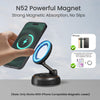Portronics Hold Y Magnetic Vacuum Suction Mobile Holder, Multiple Angle Adjustment, Retractable, Strong Magnetic Attachment, Compatible with iPhone & Android Phone for Car, Desk, Mirror, Glass(Black)